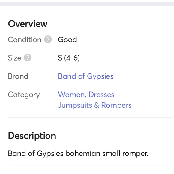 Band of Gypsies small romper - Picture 7 of 7